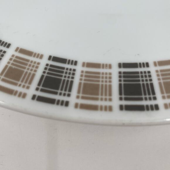 Vtg Harmony House Highlander Servings platter MCM white brown Japan 12 1/4” - Picture 3 of 5
